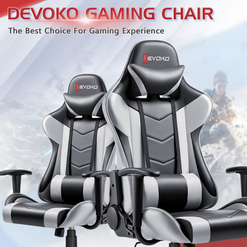 Devoko Reclining Ergonomic Swiveling PC & Racing Game Chair & Reviews
